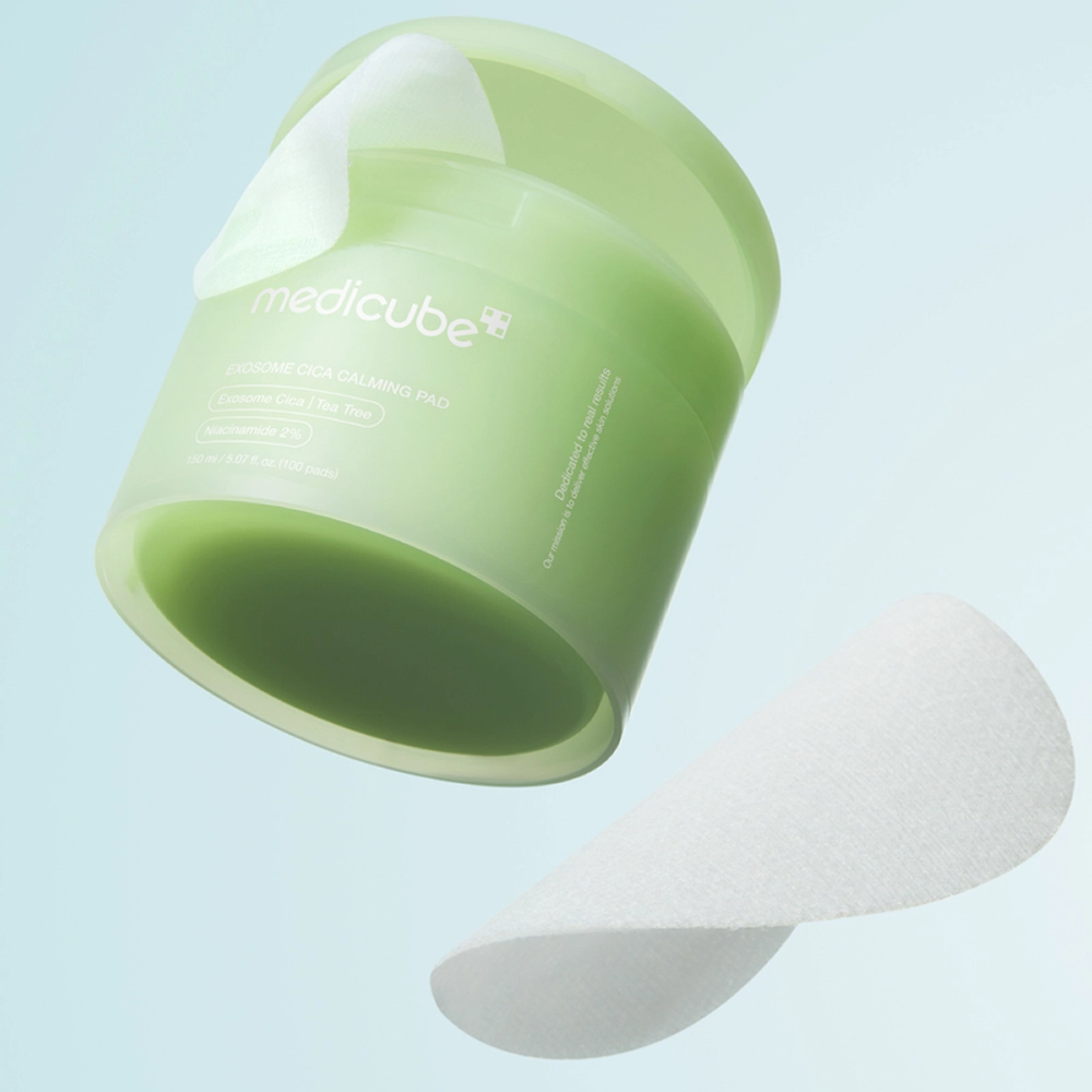Заспокійливі тонер-педи з екзосомами центели та чайним деревом Exosome Cica Calming Pad MEDICUBE — фото 7