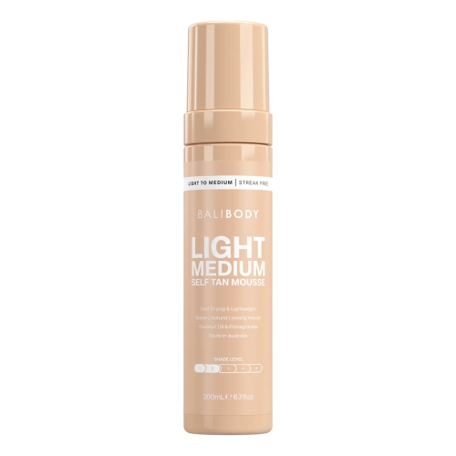 Мус-автозасмага для тіла Light Medium Self Tanning Mousse BALI BODY