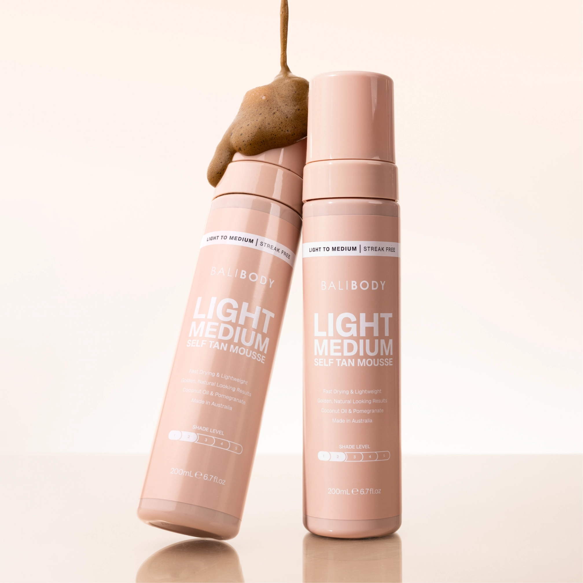 Мус-автозасмага для тіла Light Medium Self Tanning Mousse BALI BODY Обʼєм 200 мл — фото 6