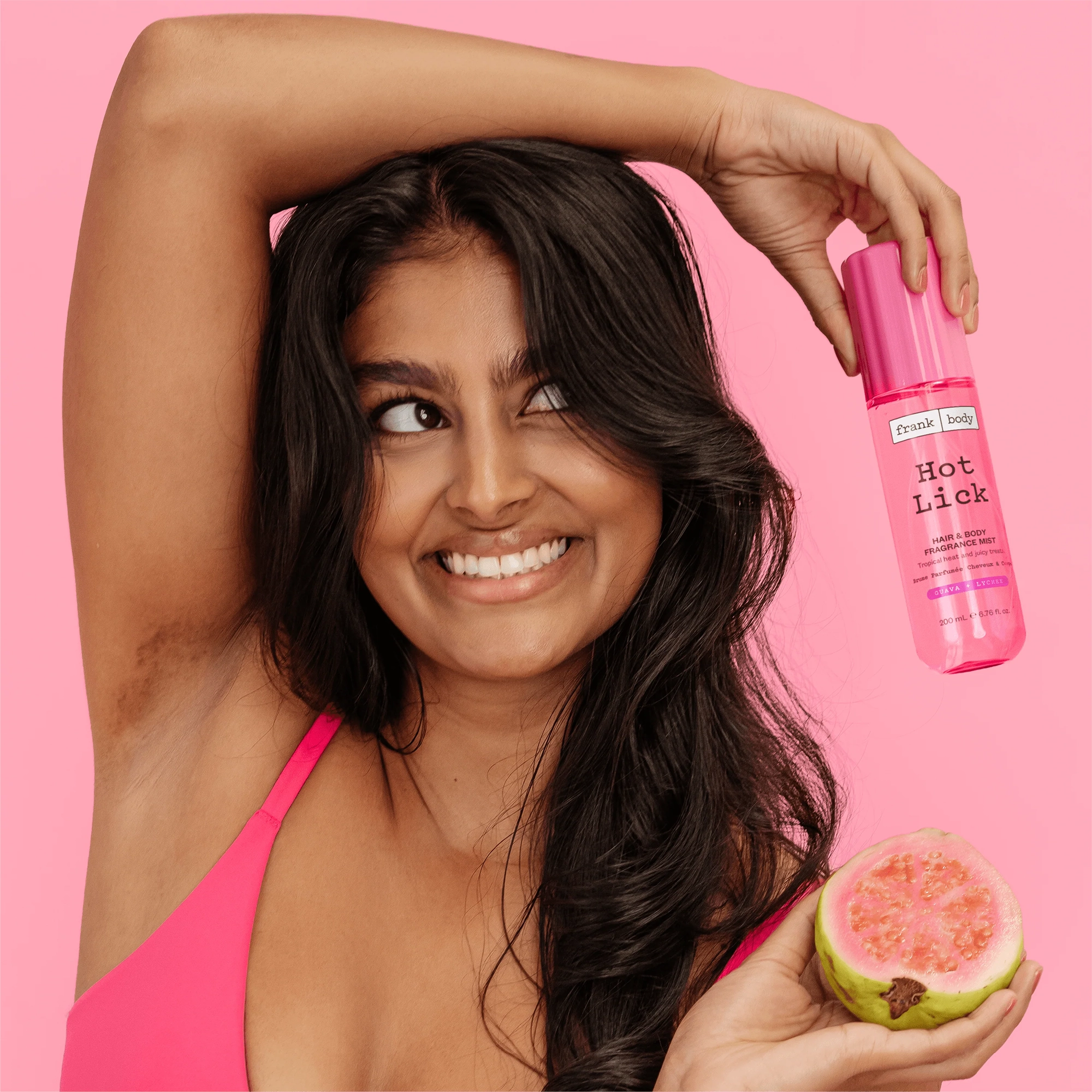 Парфумований міст для волосся та тіла з ароматом гуави та лічі Hot Lick Hair & Body Fragrance Mist FRANK BODY Обʼєм 200 мл — фото 6
