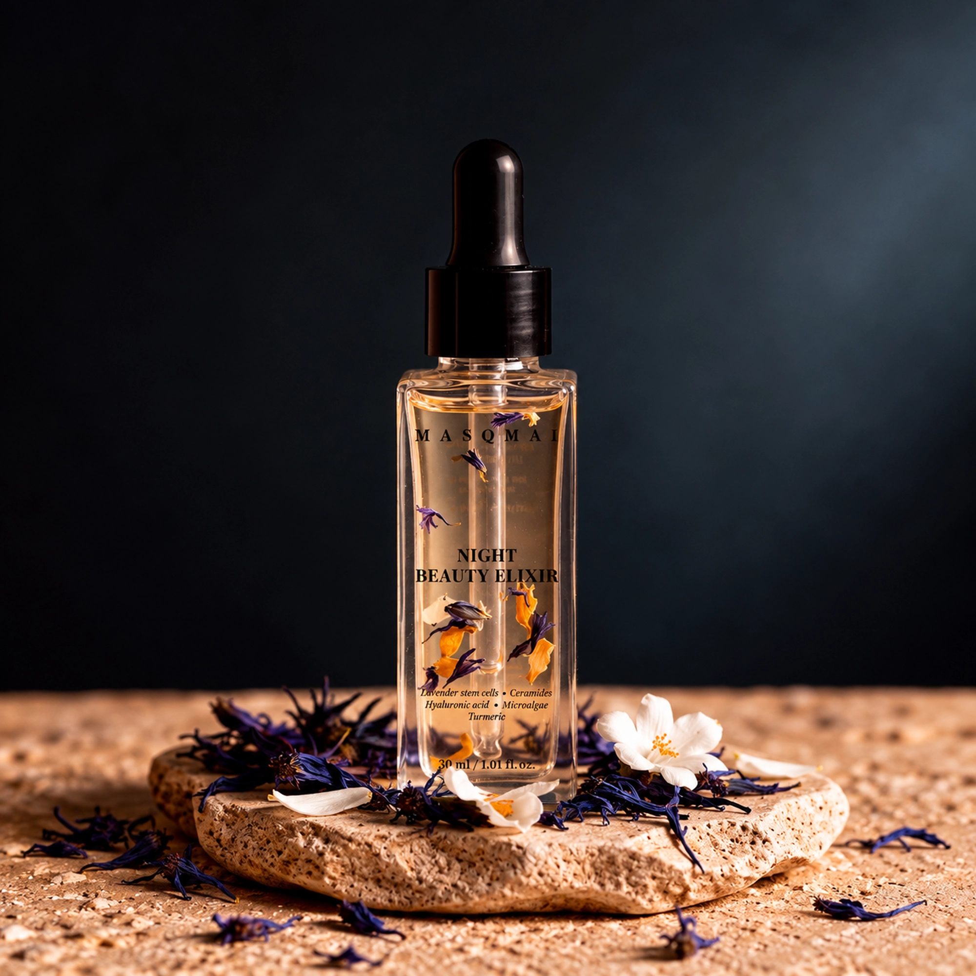 Нічний відновлювальний еліксир для обличчя Natural Beauty Elixir Night MASQMAI Обʼєм 30 мл — фото 4