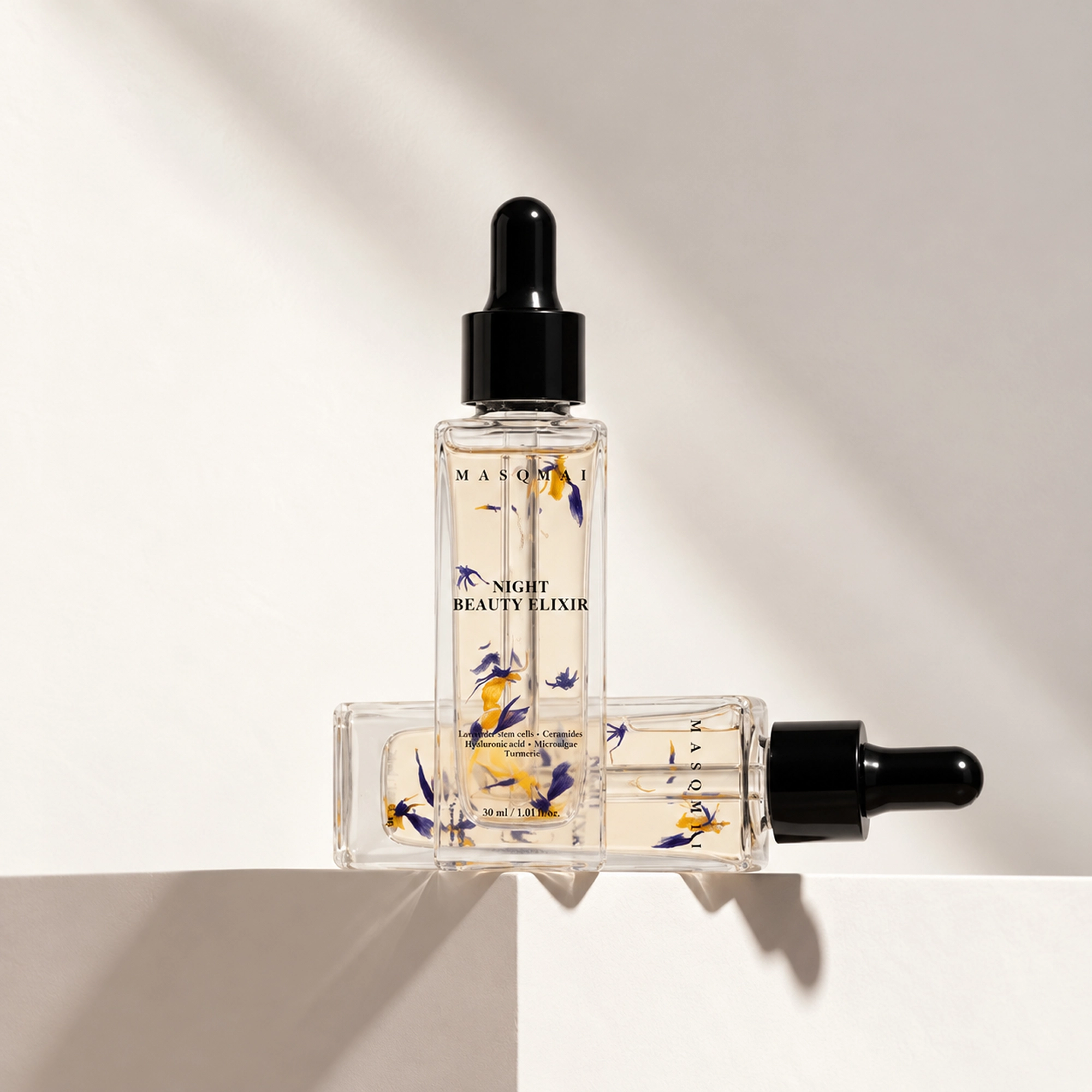 Нічний відновлювальний еліксир для обличчя Natural Beauty Elixir Night MASQMAI Обʼєм 30 мл — фото 5