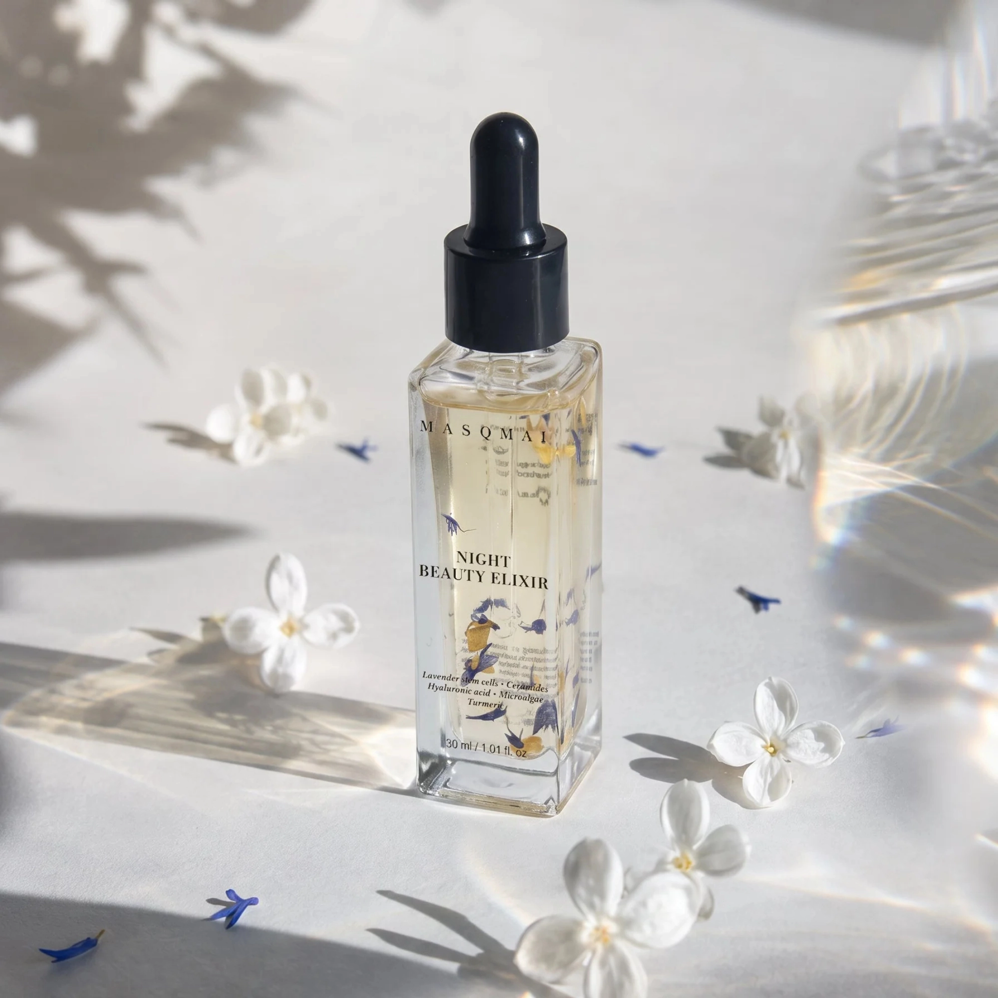 Нічний відновлювальний еліксир для обличчя Natural Beauty Elixir Night MASQMAI Обʼєм 30 мл — фото 6
