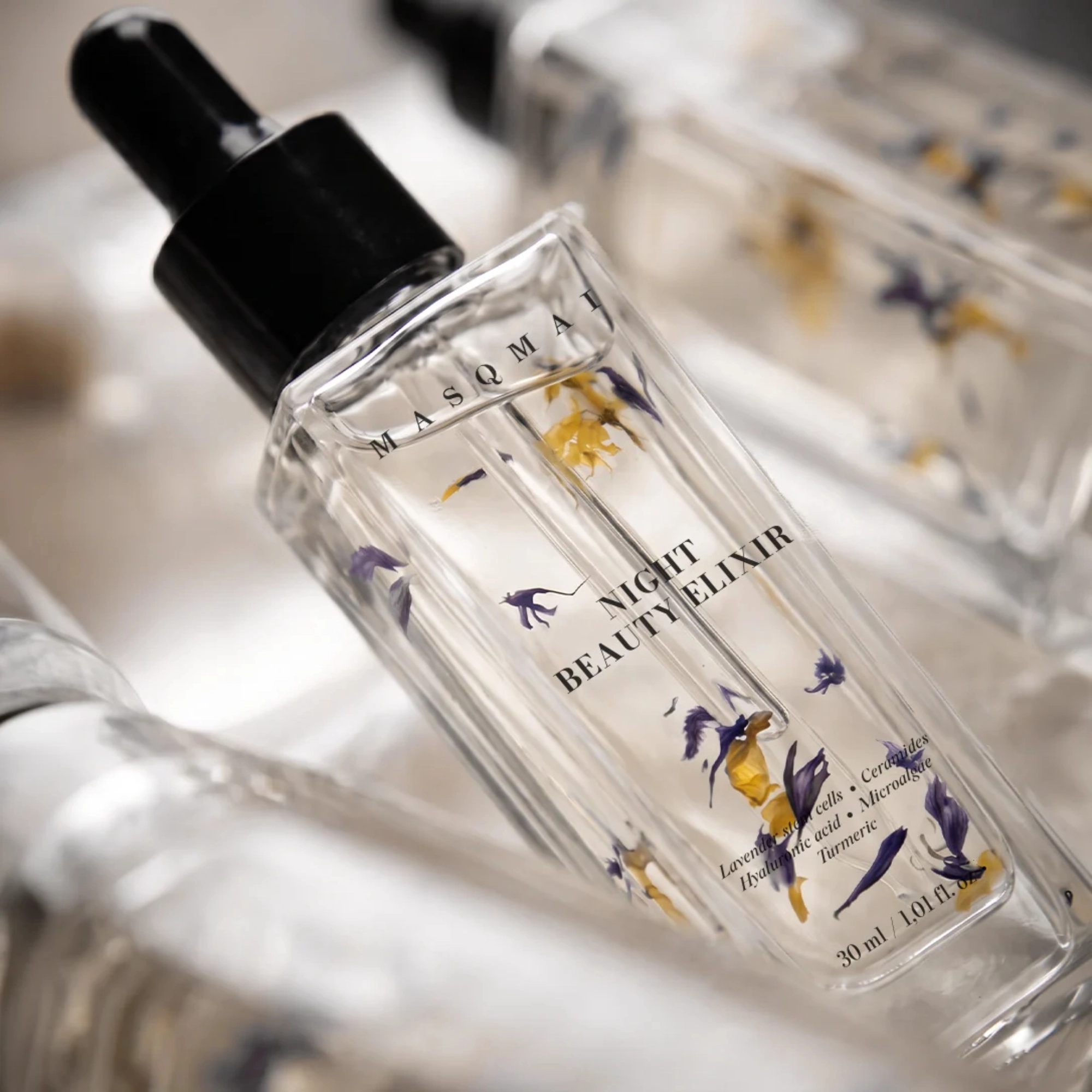 Нічний відновлювальний еліксир для обличчя Natural Beauty Elixir Night MASQMAI Обʼєм 30 мл — фото 7