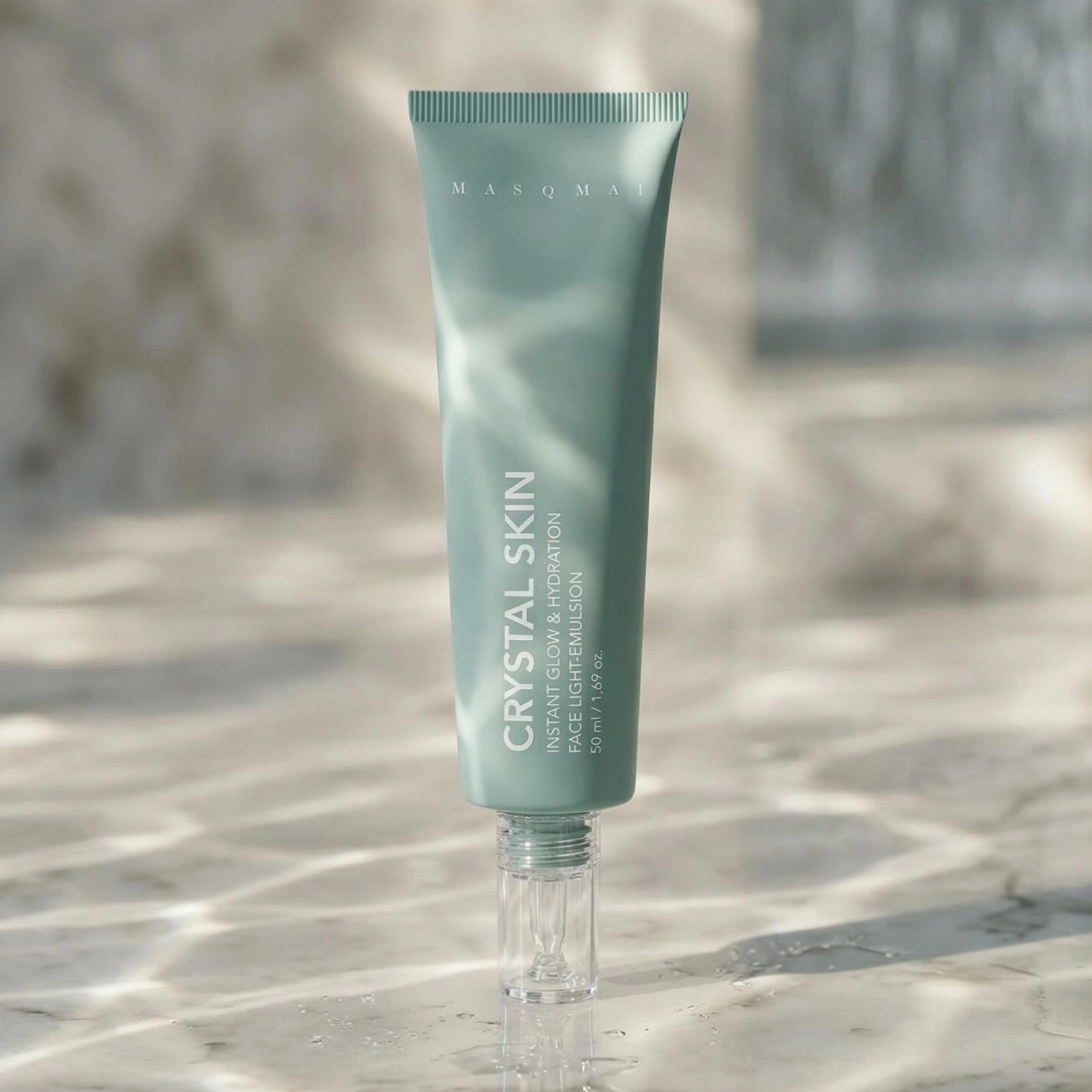 Зволожувальна емульсія для обличчя з ефектом сяйва Crystal Skin MASQMAI Обʼєм 50 мл — фото 7