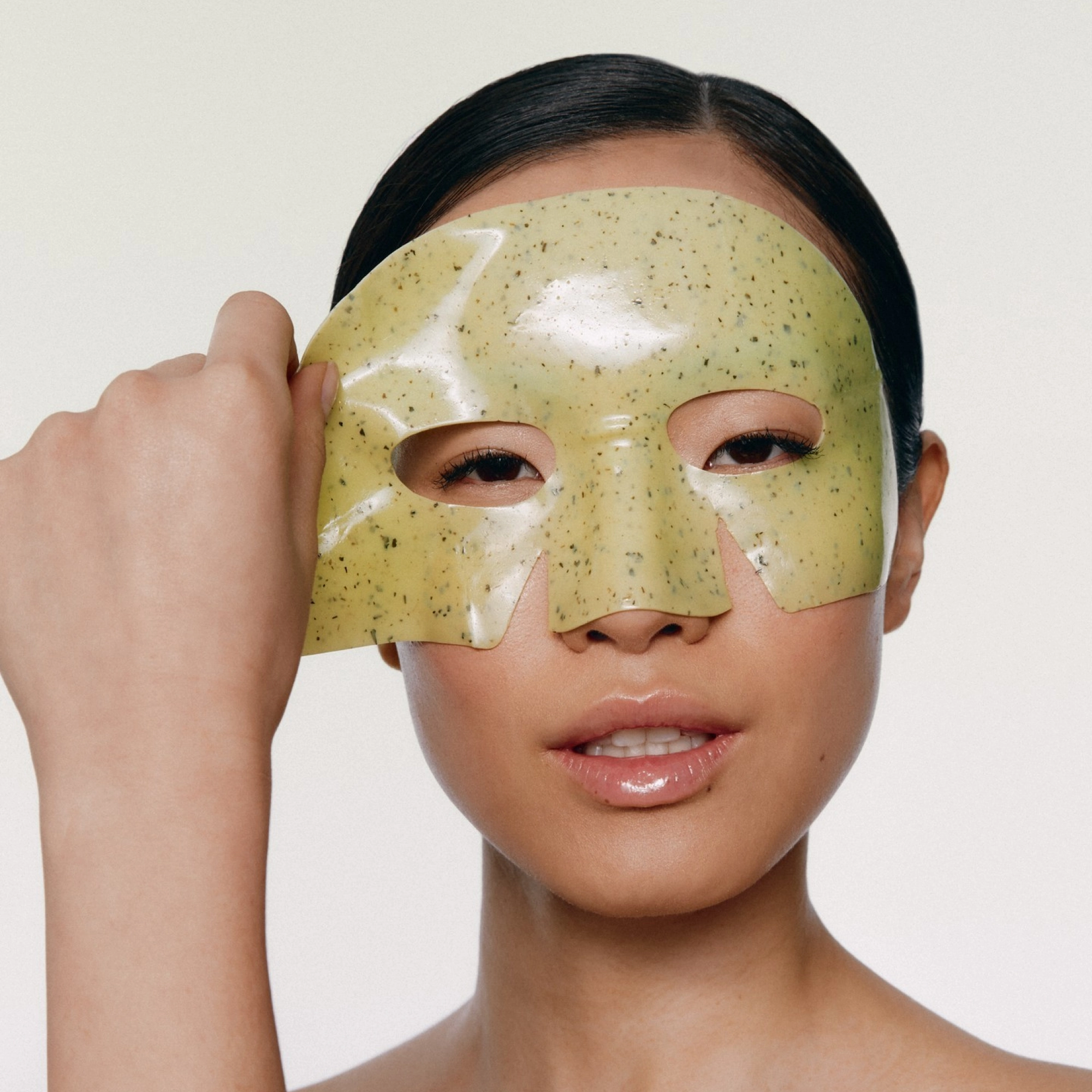 Заспокійлива гідрогелева маска для обличчя Matcha Calming Mask 1 pcs MASQMAI — фото 6