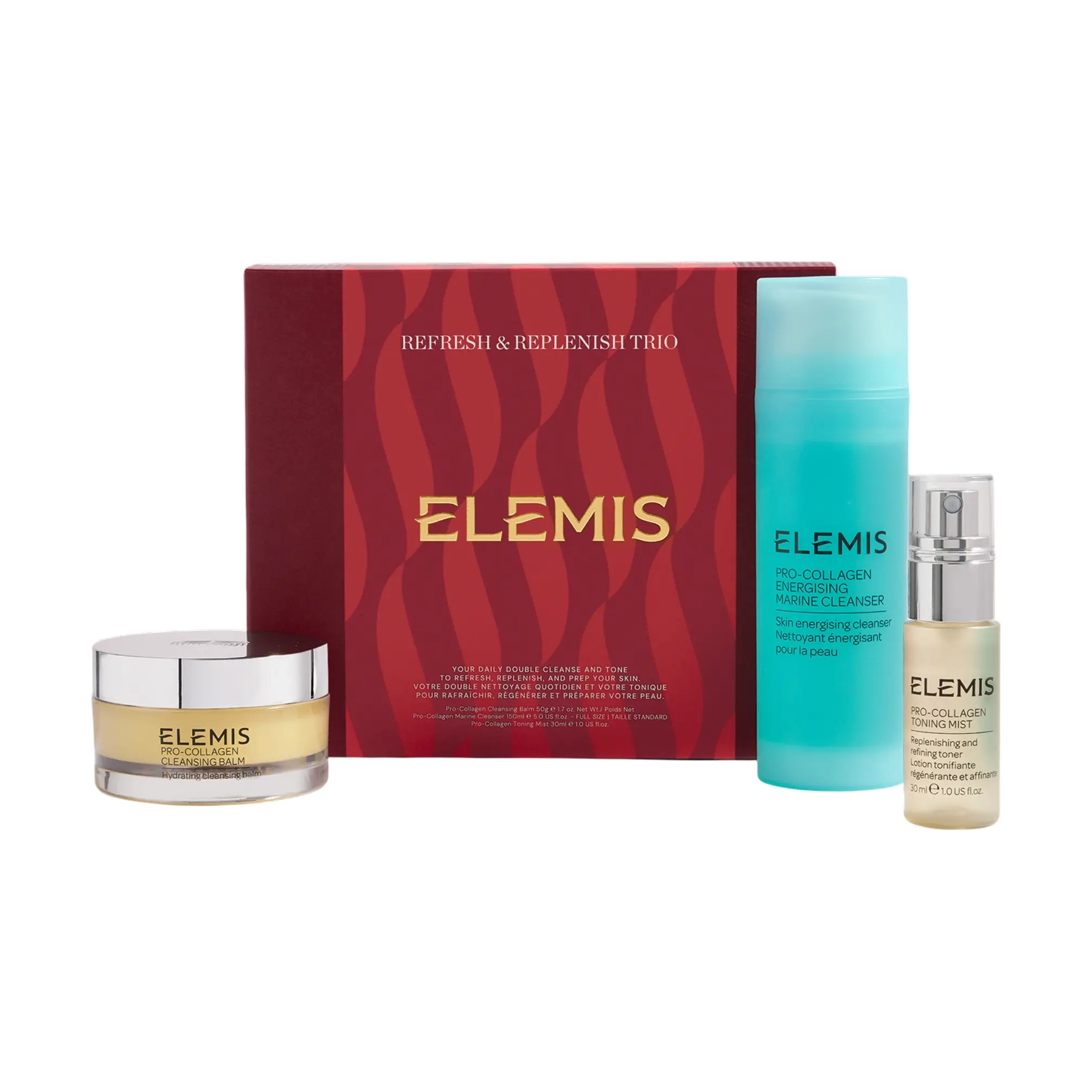 Лімітований набір для очищення та тонізації шкіри Refresh & Replenish Trio ELEMIS