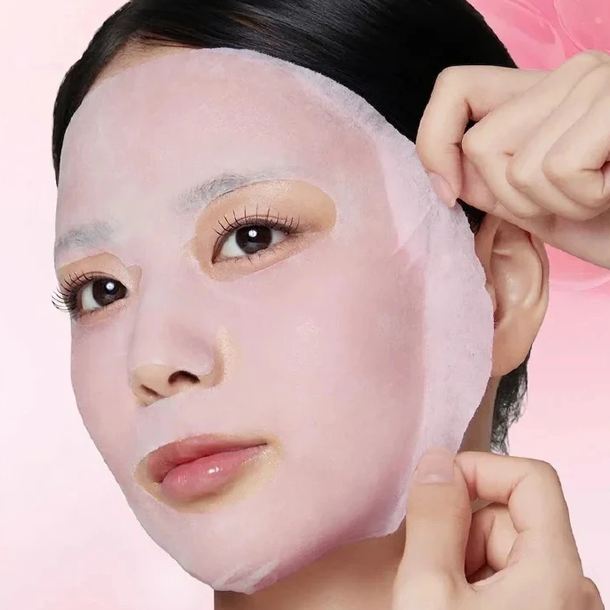 Тканевая маска для лица с PDRN и пептидами PDRN Pink Peptide Serum Mask MEDICUBE Объем 23 мл — фото 4