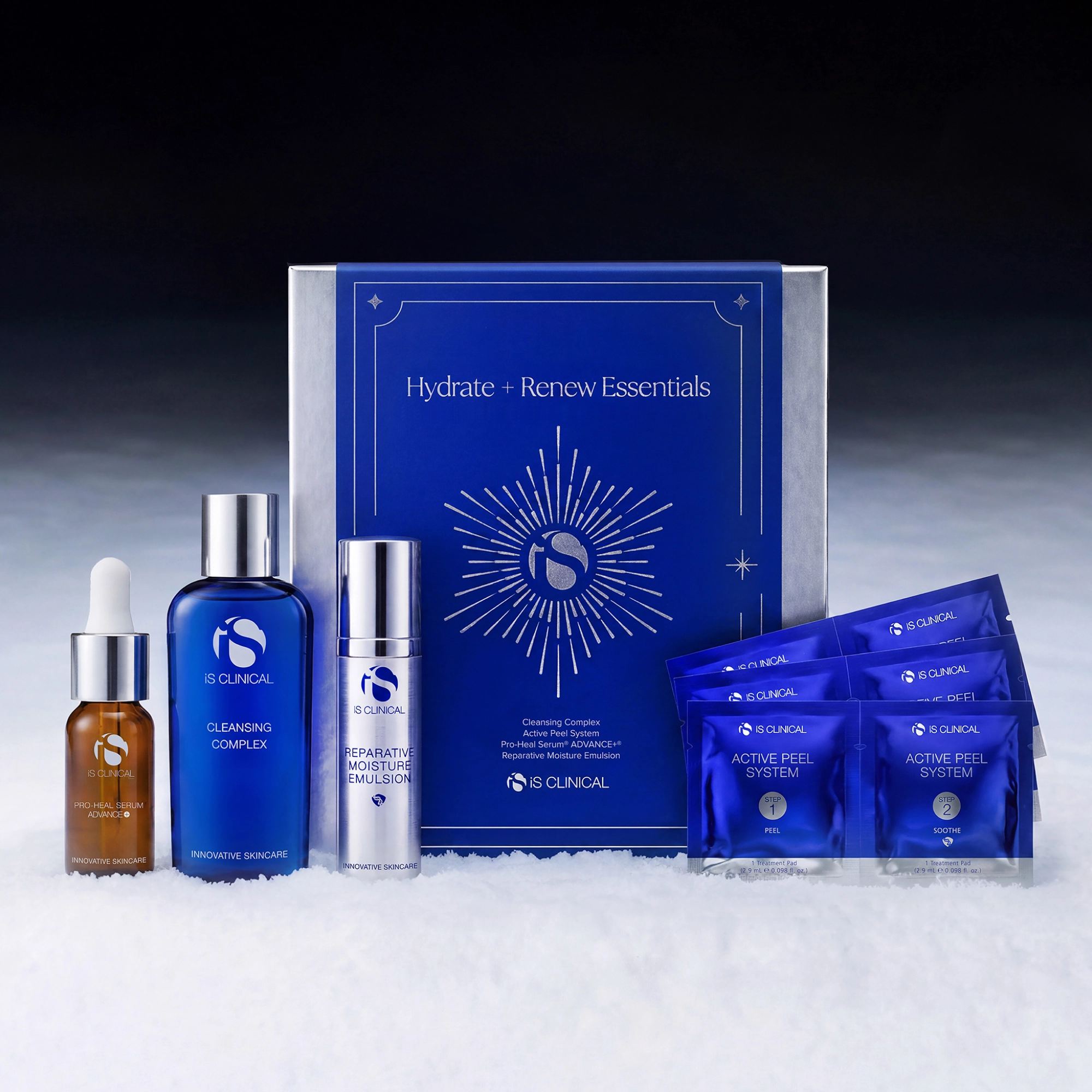 Набір для зволоження та відновлення шкіри обличчя Hydrate + Renew Essentials IS CLINICAL — фото 3