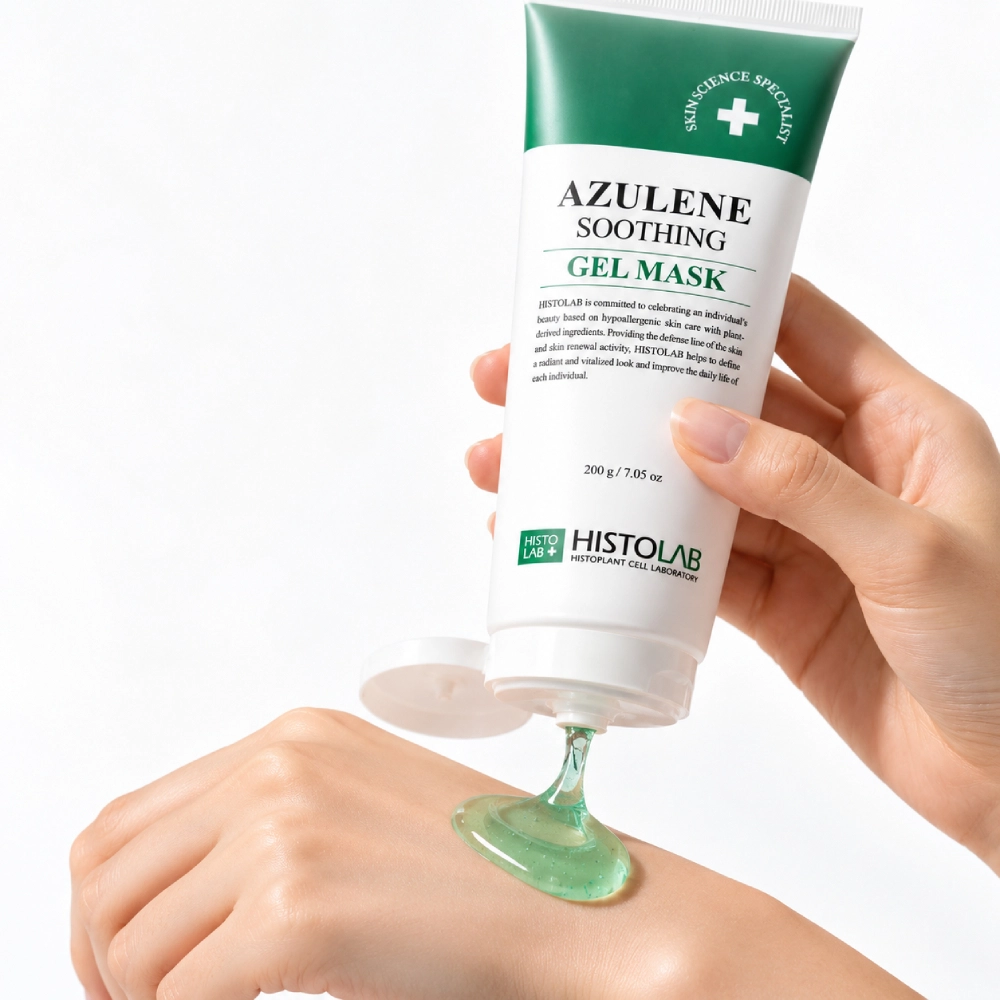 Заспокійлива гель-маска з азуленом Azulene Soothing Gel Mask HISTOLAB Обʼєм 200 мл — фото 2