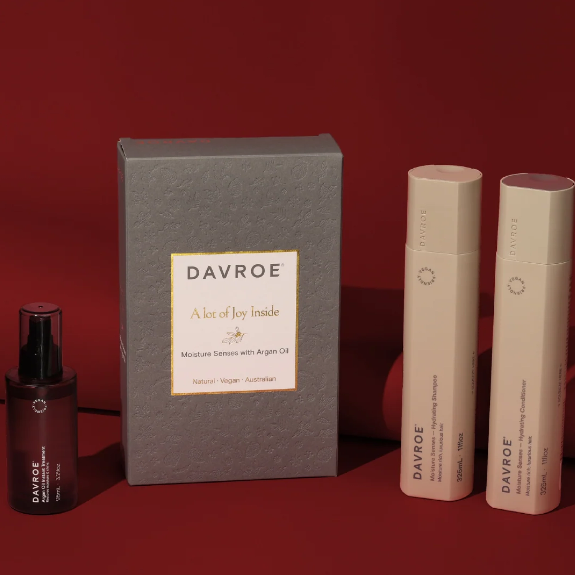 Різдвяний набір для зволоження волосся Xmas Moisture Trio Pack DAVROE — фото 2
