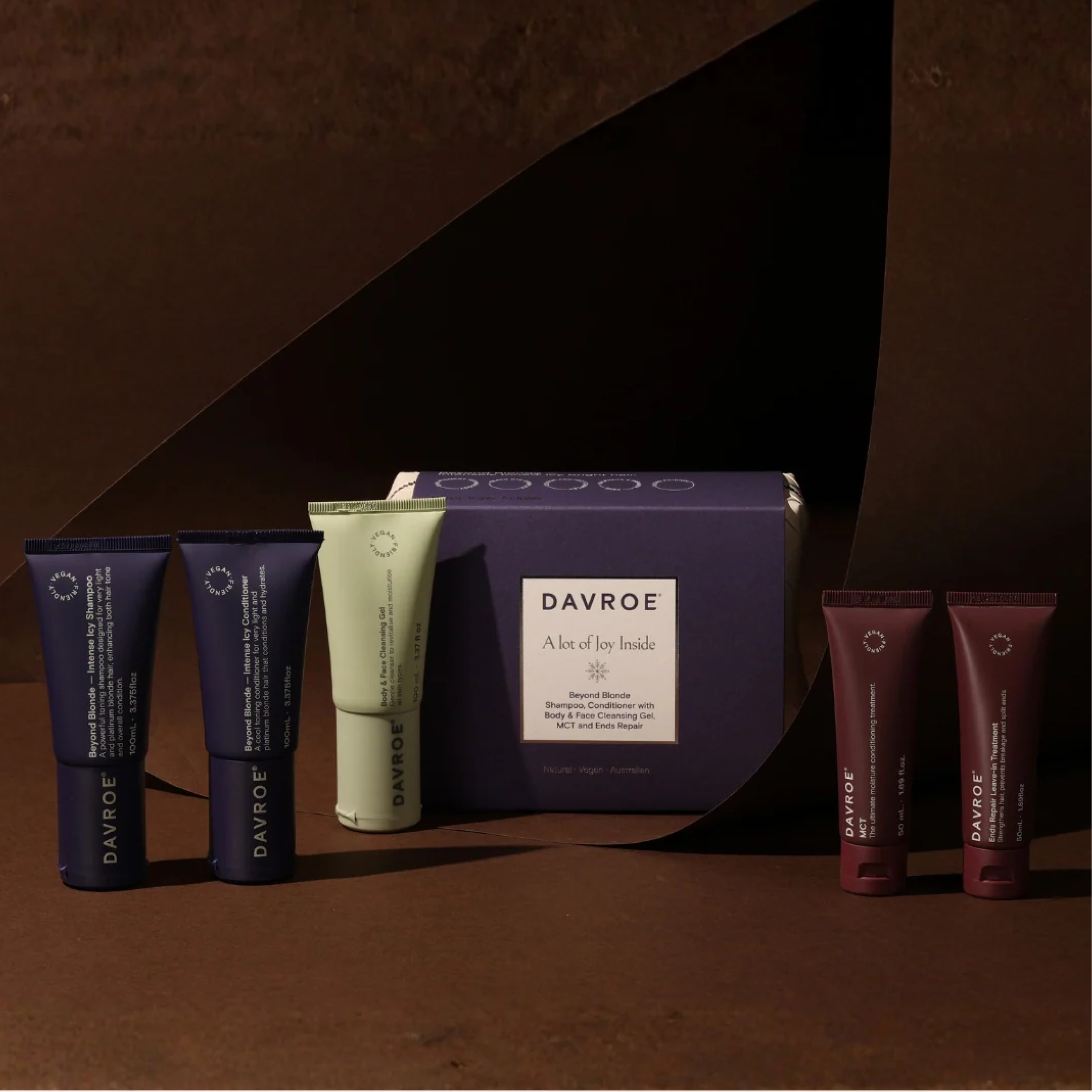 Різдвяний набір для гладкості волосся у тревел-форматі Xmas Smooth Travel Pack DAVROE — фото 2