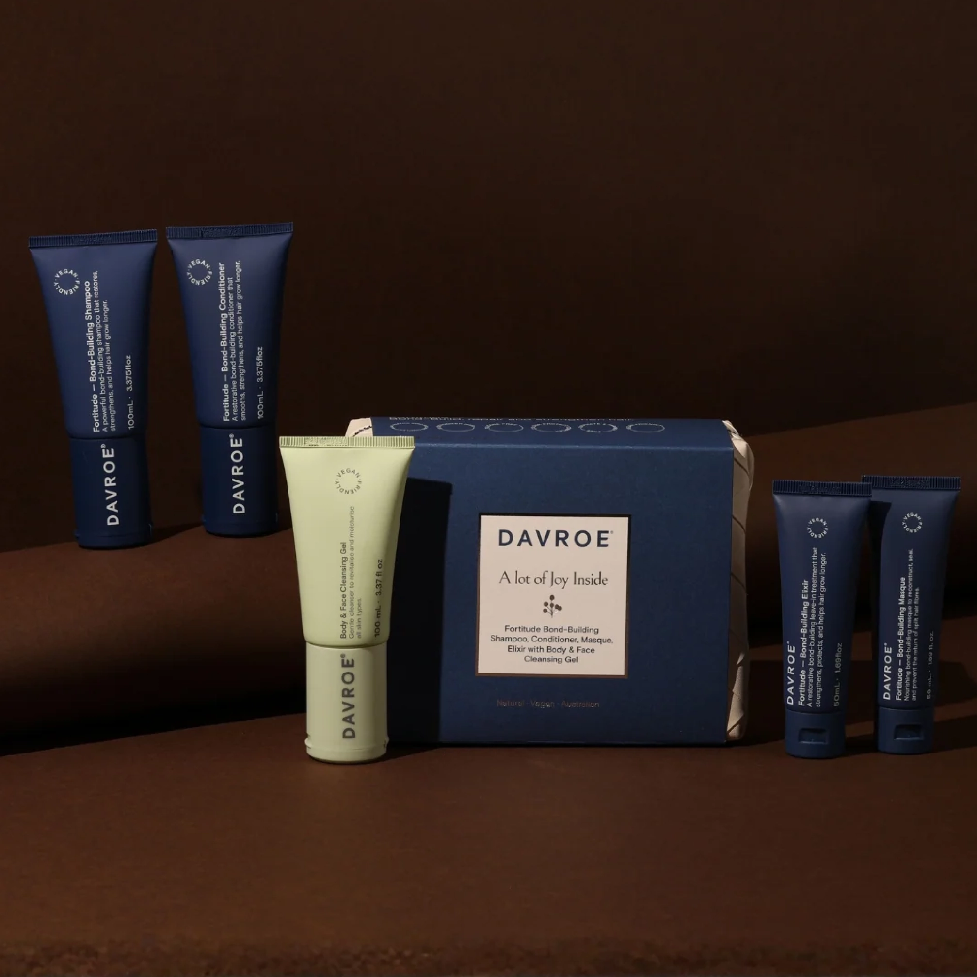 Різдвяний набір для зміцнення волосся у тревел-форматі Xmas Fortitude Travel Pack DAVROE — фото 2
